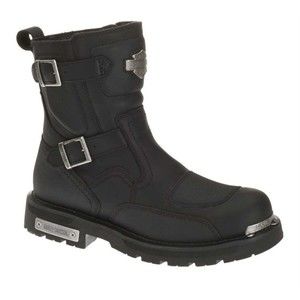 Harley-Davidson Men's Manifold Black Leather Motorcycle Boots D91692 Size 8M